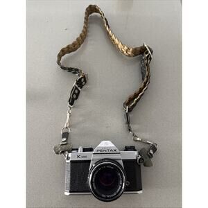 Asahi Pentax K1000 35mm Vintage SLR Film Camera W/ 55mm Lens, Other Lens & Case